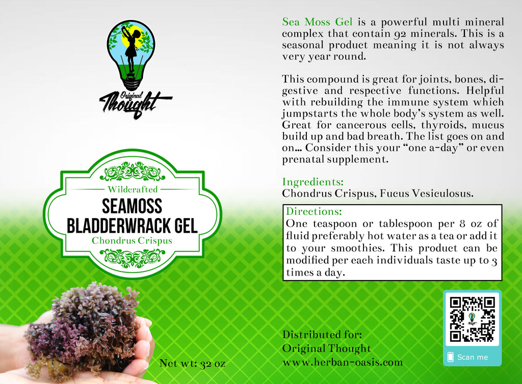 Irish Sea Moss (Chondrus Crispus) & Bladderwrack Gel (Net Wt. 24oz)